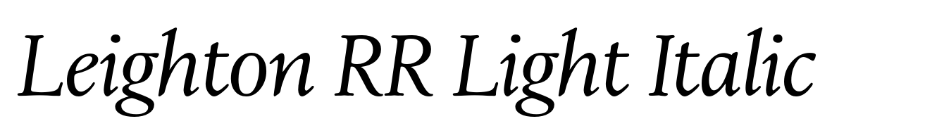 Leighton RR Light Italic